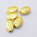 Perle Love 10 mm - Dorée (5 pces)