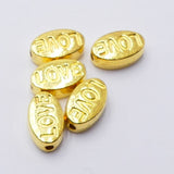 Perle Love 10 mm - Dorée (5 pces)