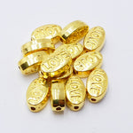 Perle Love 10 mm - Dorée (5 pces)