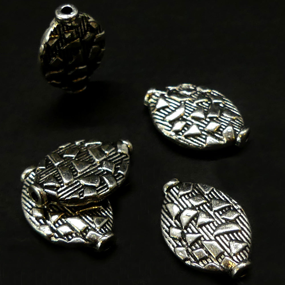 Perle Ovale Plate 15.5 mm (10 pces)