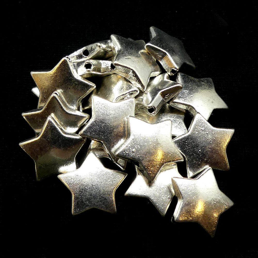 Etoile 14 mm  - Argenté (5 pces)