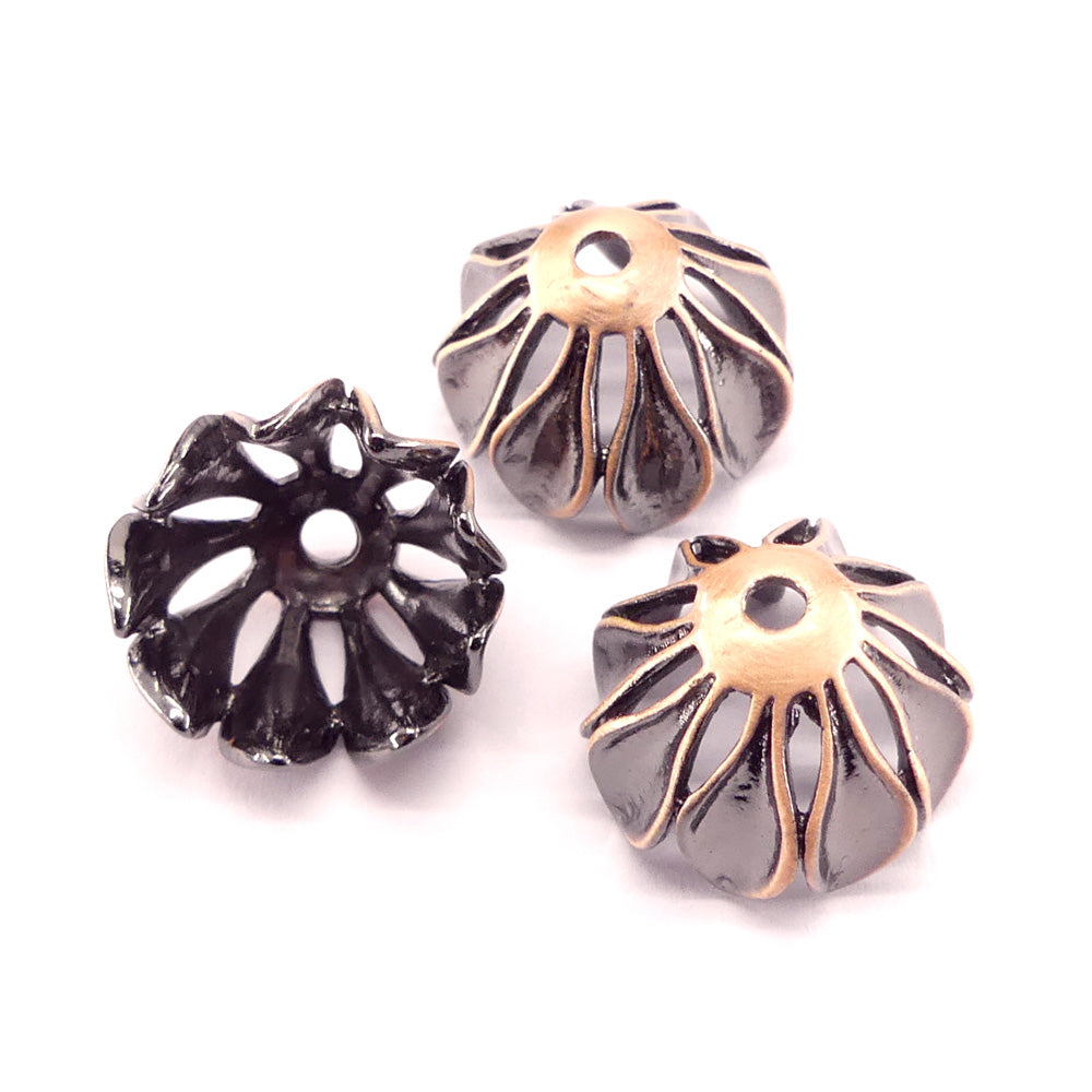 Couvre-Perle fleur 16 mm - Cuivre (1 pce)