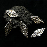 Tube losange  21 mm  - Argenté (5 pièces)