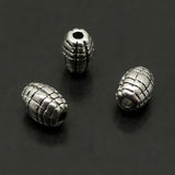 Perle grenade style Tibétain - Argent antique (10 pces)