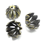 Couvre-Perle fleur 16 mm -  Bronze (1 pce)