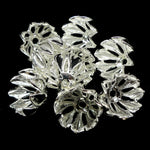 Couvre-Perle fleur 16 mm - Argenté (à la pièce)