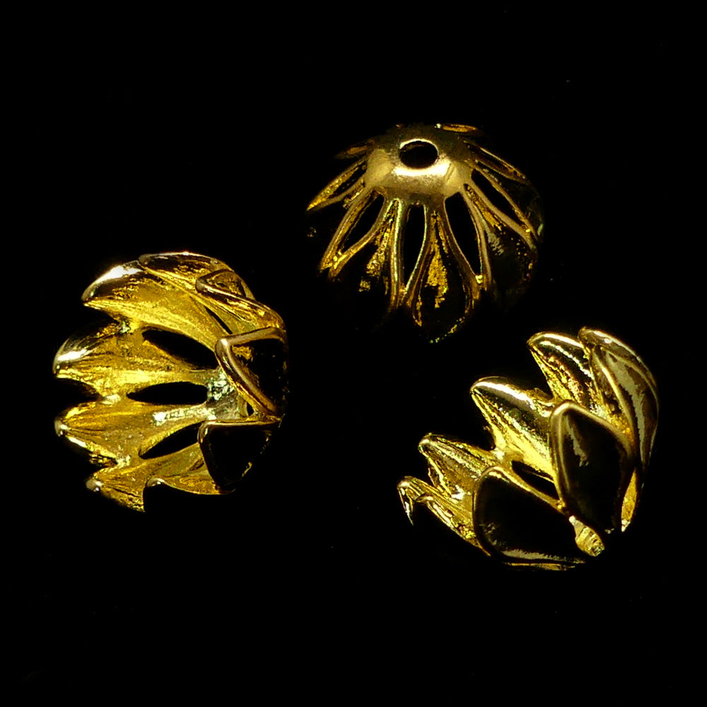 Couvre-Perle fleur 16 mm - Doré (1 pce)