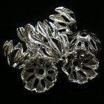 Couvre-Perle fleur 16 mm - Argent antique (1 pce)