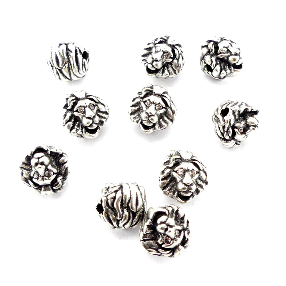 Tête de Lion argent antique (1 pièce)