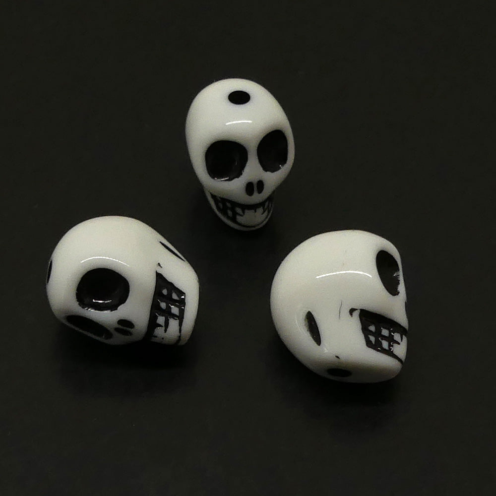 Crâne Acryl Blanc (5 pces)