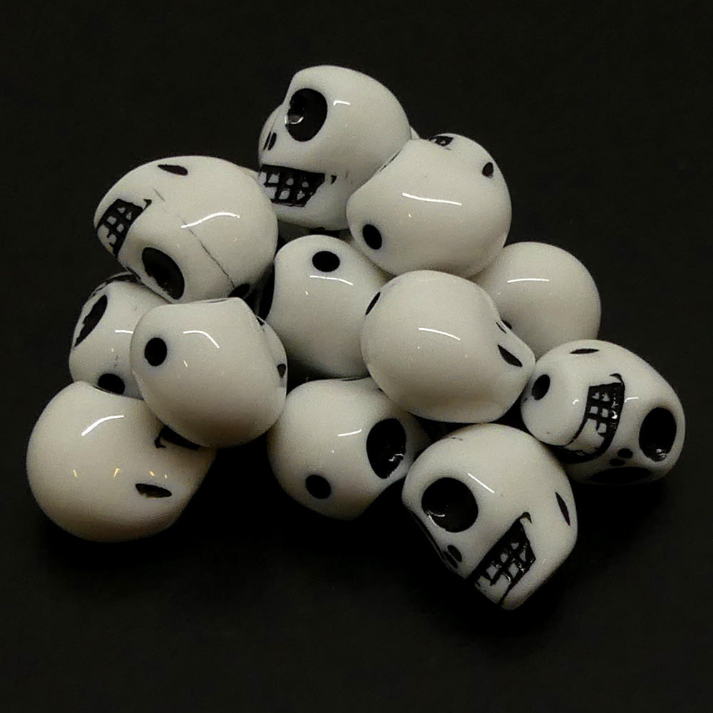 Crâne Acryl Blanc (5 pces)