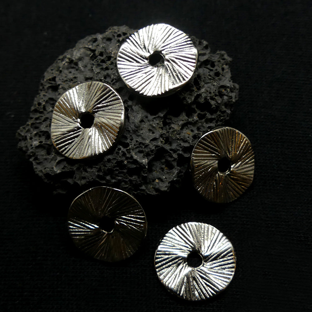 Rondelle Plate Gris Anthracite (10 pièces)