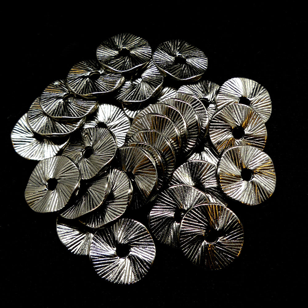 Rondelle Plate Gris Anthracite (10 pièces)