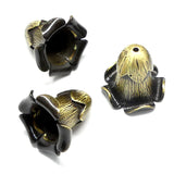 Couvre-Perle fleur 20 mm bronze (à la pièce)