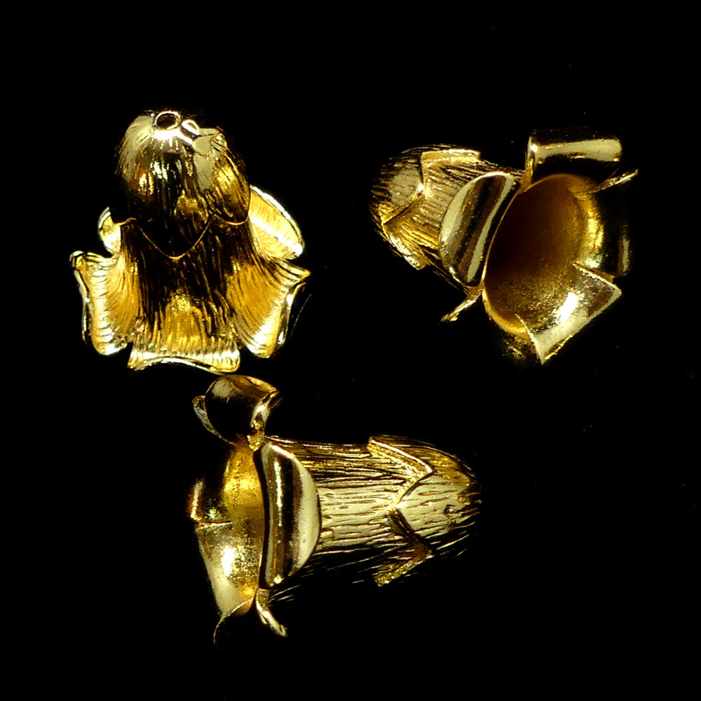 Couvre-Perle fleur 20 mm doré (à la pièce)