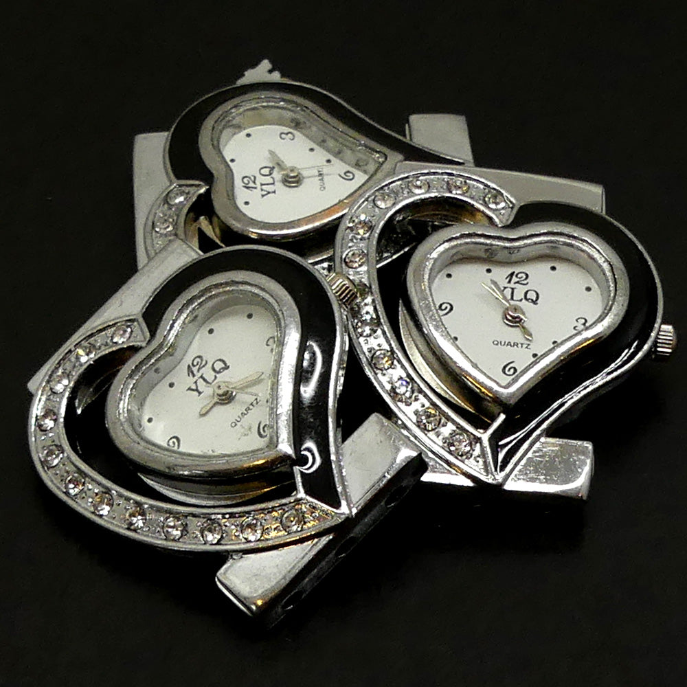 Face de montre coeur en acier inoxydable (à la pièce)