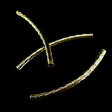 Tube courbé en laiton doré 45 mm (2 pces)