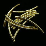 Tube courbé en laiton doré 45 mm (2 pces)