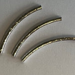 Tube courbé en laiton rose doré 45 mm (2 pces)