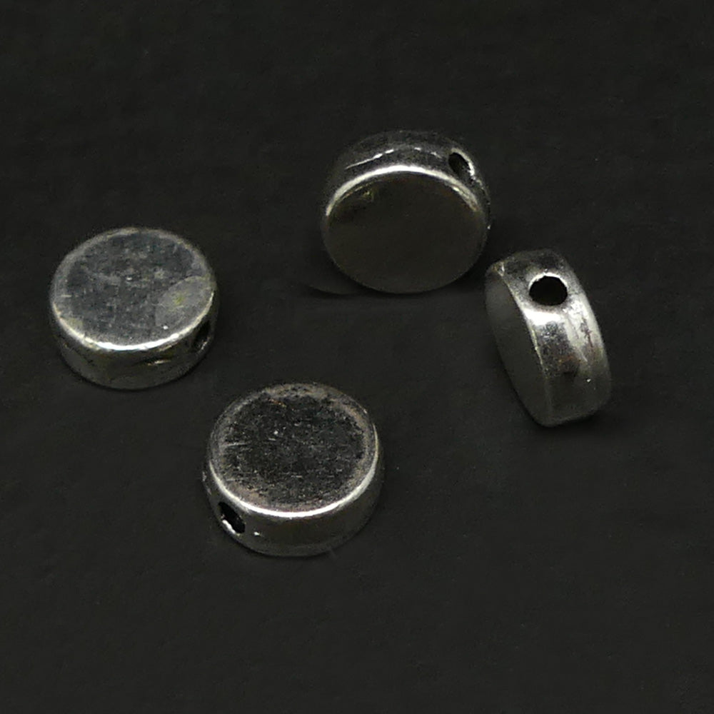 Perle ronde platte 7 mm style Tibet (20 pces)