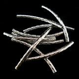 Tube courbé en laiton argenté 45 mm (2 pces)