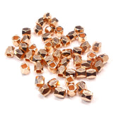 Perle tube facettée or rose (10 pièces)