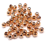 Perle facettée en laiton or rose (10 pièces)