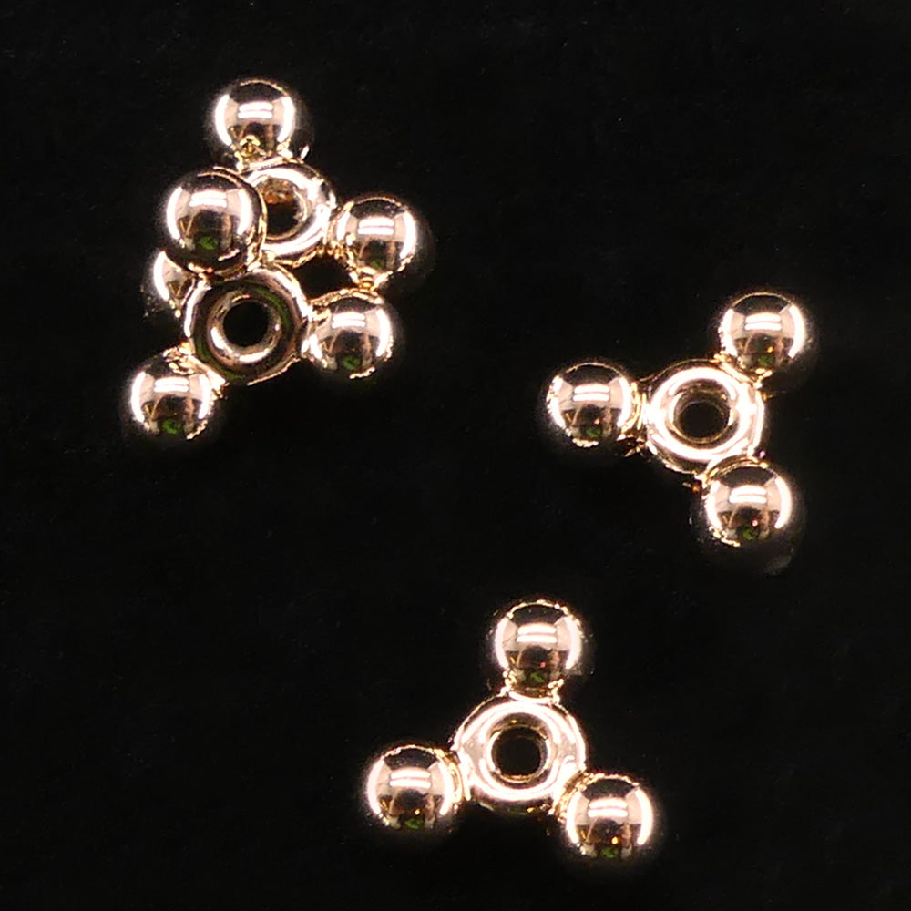 Séparateur rose doré 3 boules (5 pces)