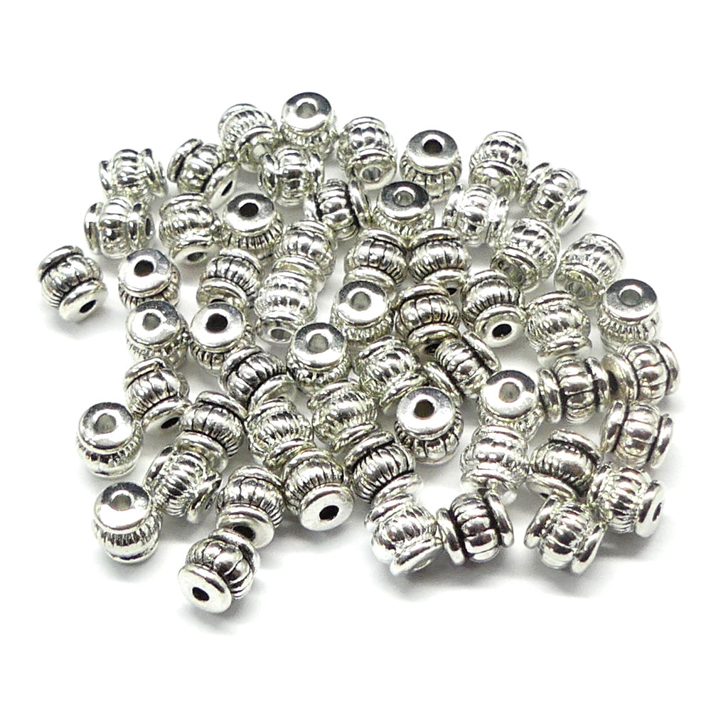Perle baril Argent antique (10 pièces)