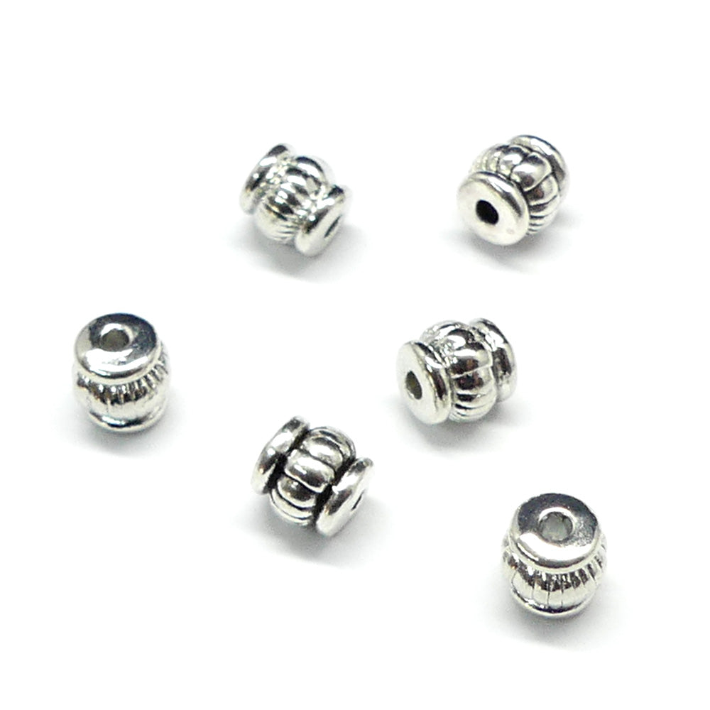 Perle baril Argent antique (10 pièces)