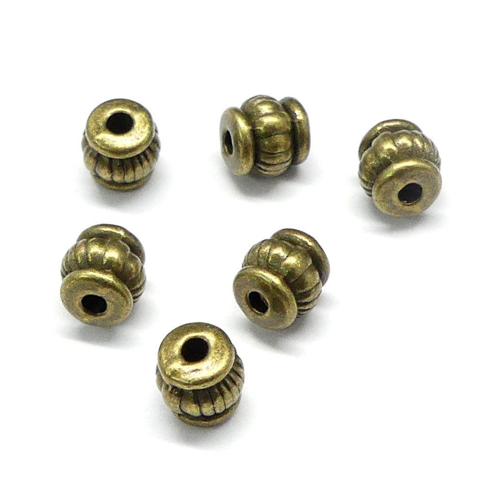 Perle baril bronze (10 pièces)