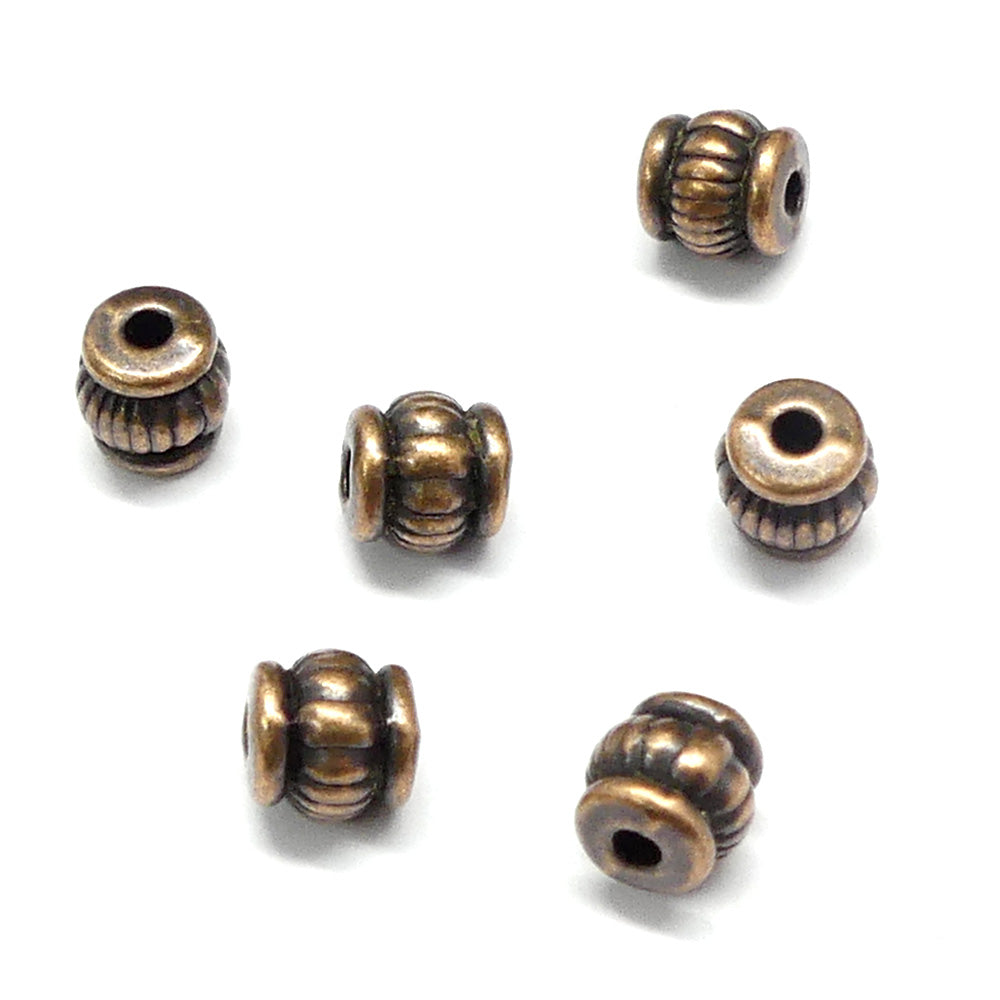 Perle baril cuivre (10 pièces)