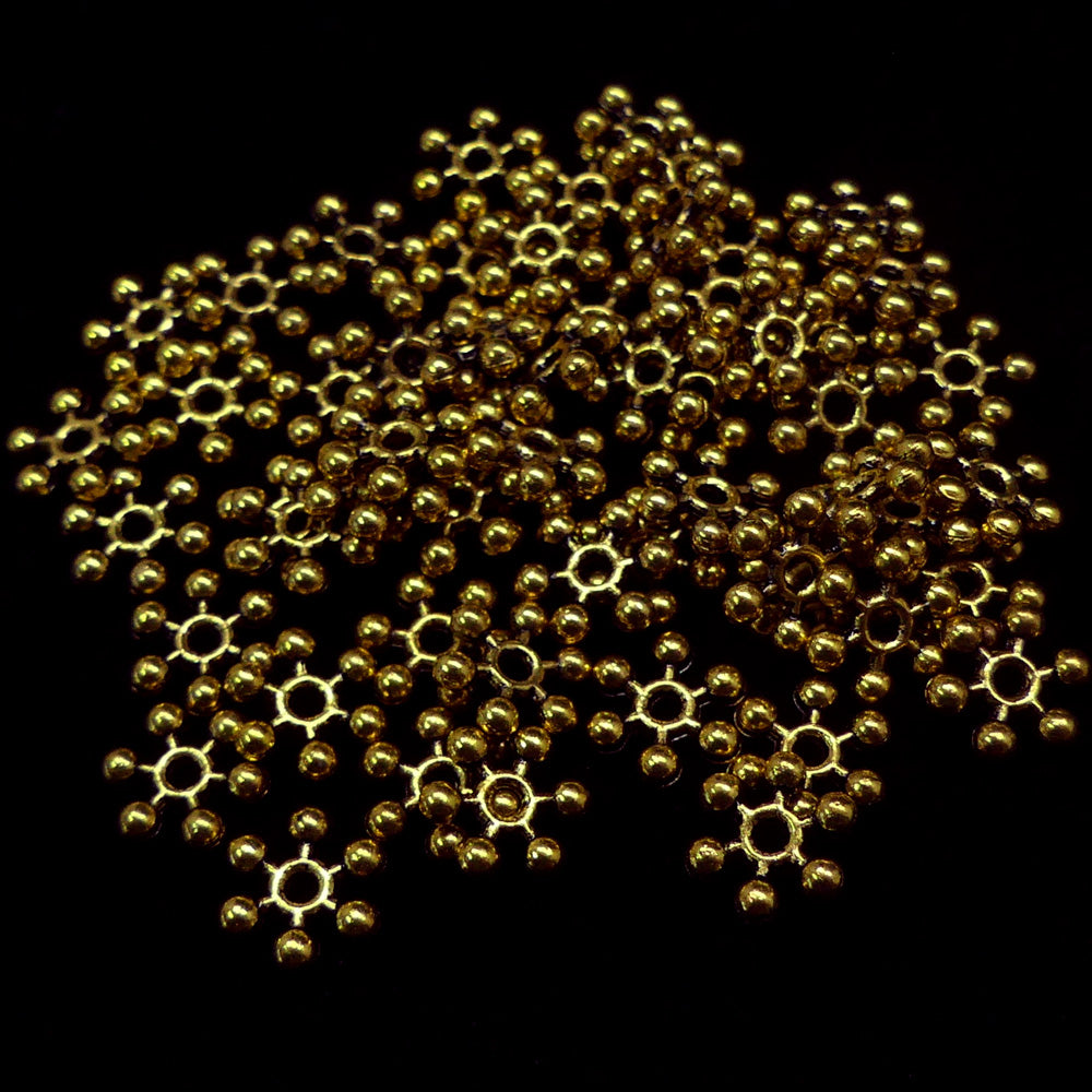 Séparateur flocon de neige or antique (10 pièce)