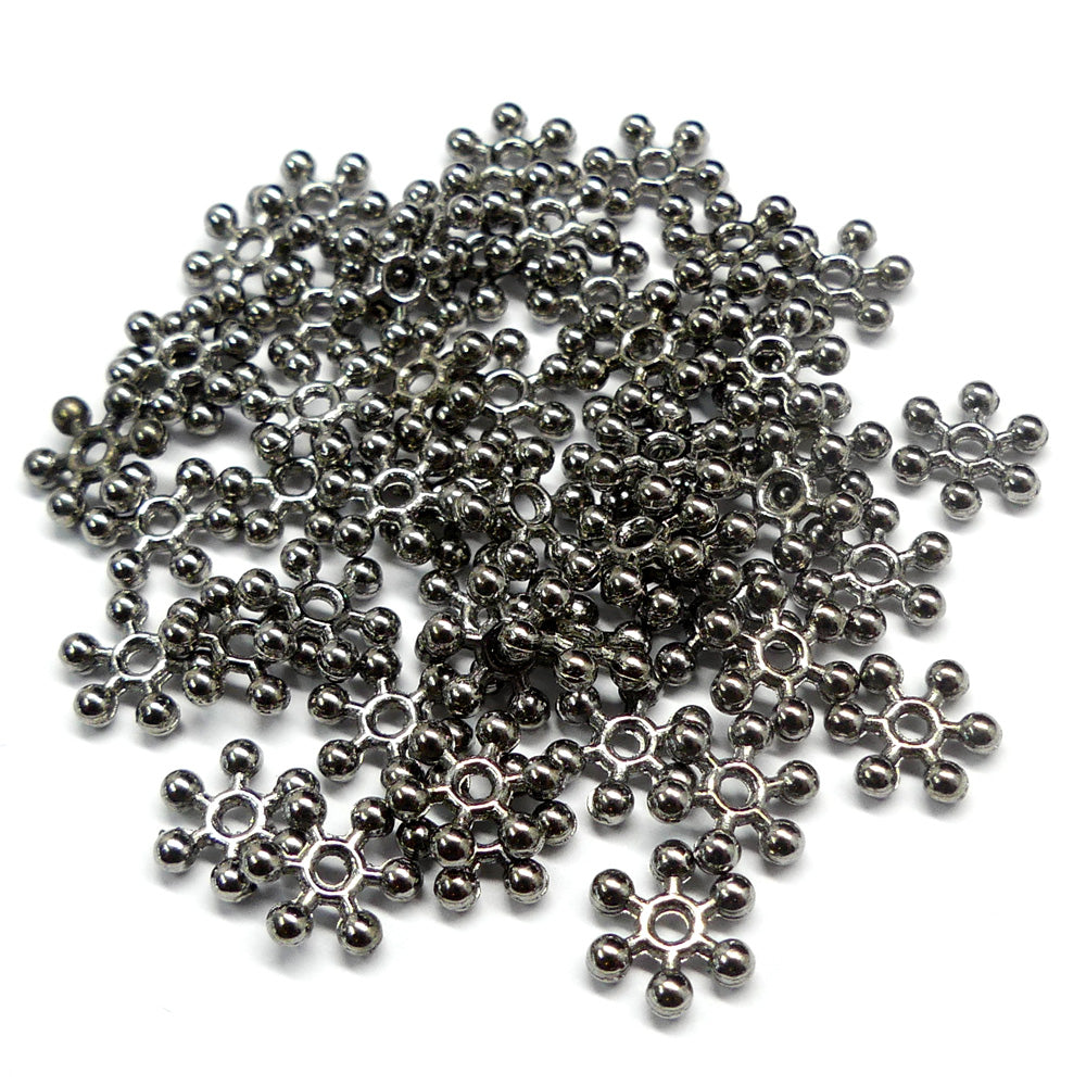 Séparateur flocon de neige gunmetal (10 pièce)