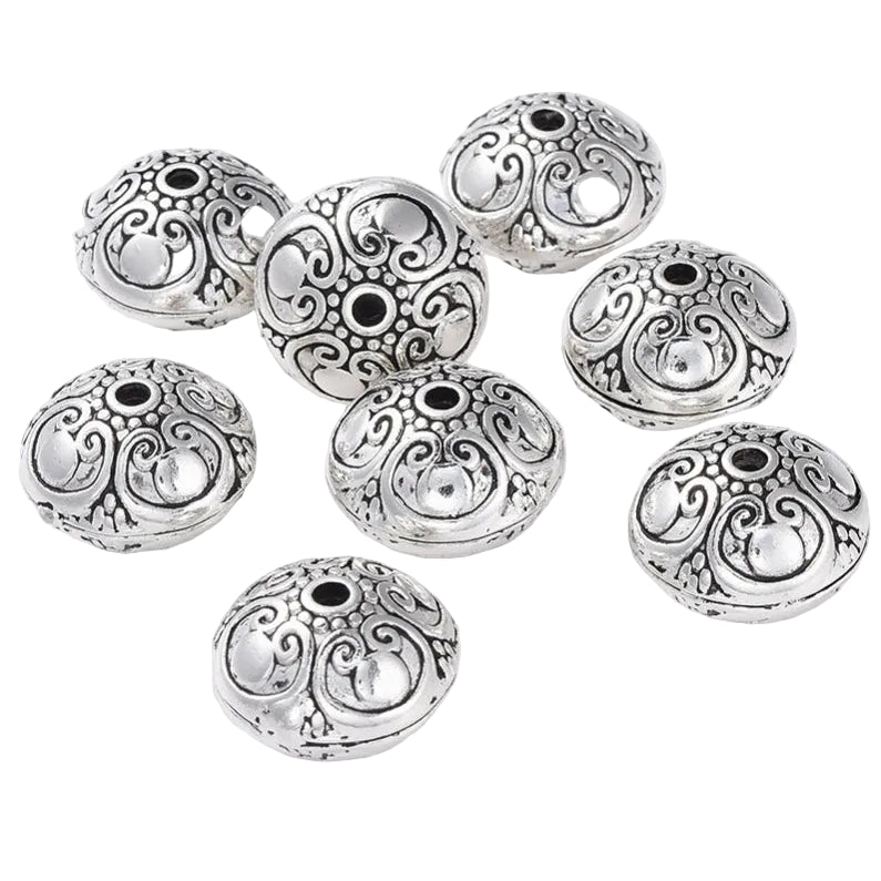 Perles de style tibétain - Rondelle (1 pce)