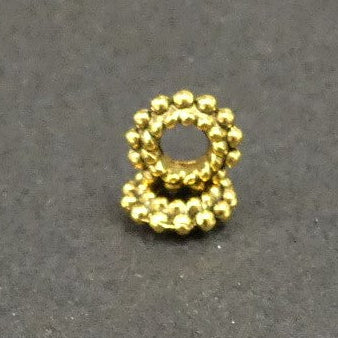 Perles en alliage de style tibétain, donut, Or antique (5 pièces)