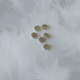 Perle en alliage de style tibétain plat et circulaire avec étoile (5 pces)