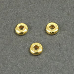 Séparateurs perles rond plat en laiton (10 pièces)