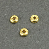 Séparateurs perles rond plat en laiton (10 pièces)
