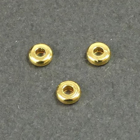 Séparateurs perles rond plat en laiton (10 pièces)