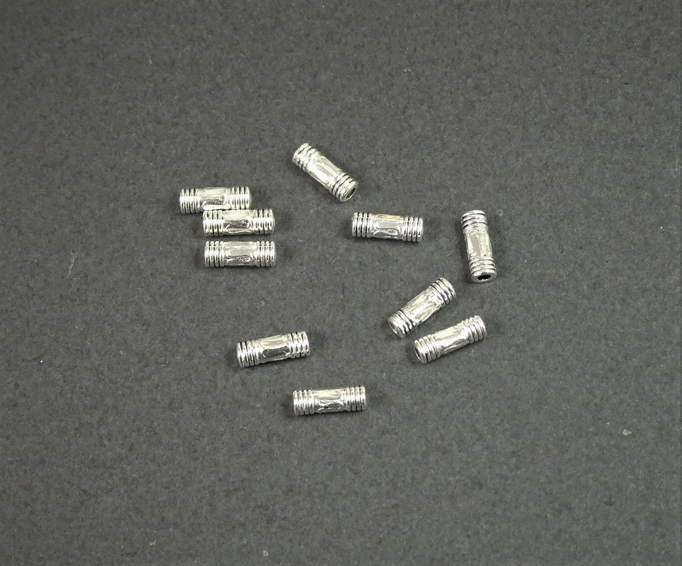 Perles en alliage de style tibétain, Tube (5 pces)