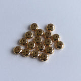 Abaque style Tibet 7.5 mm - Plaqué Or 18K - 1 pce