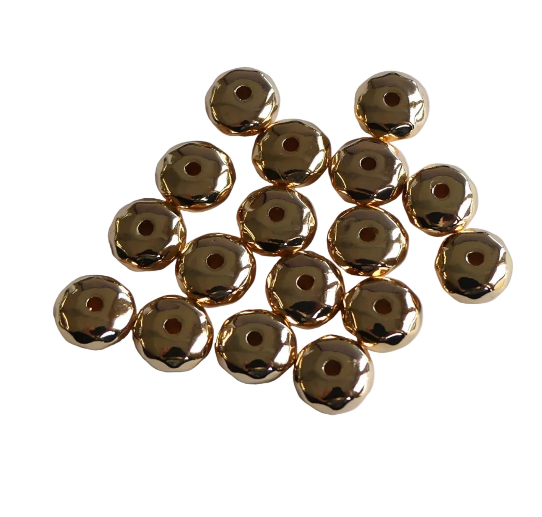 Abaque style Tibet 7.5 mm - Plaqué Or 18K - 1 pce