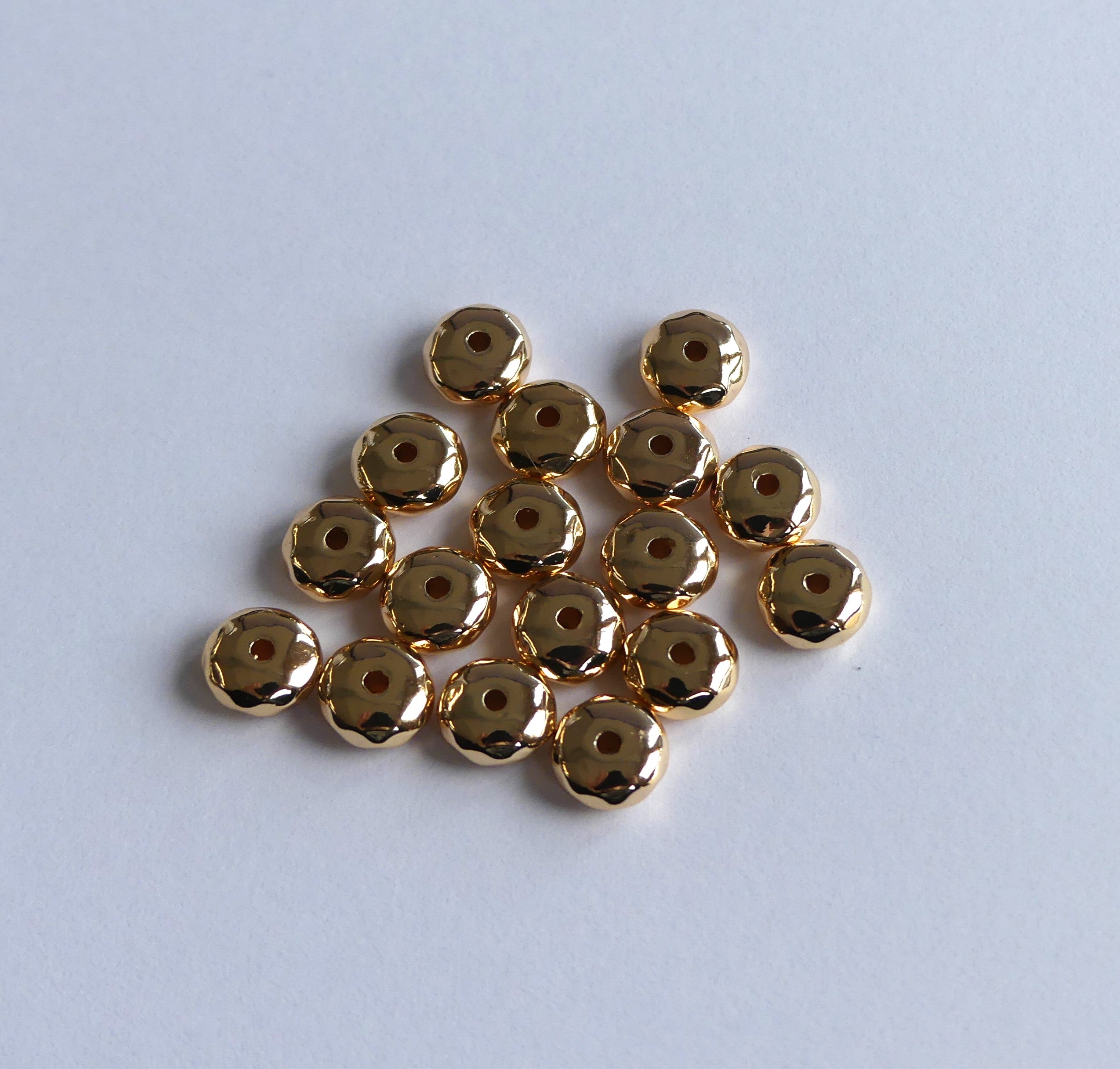 Abaque style Tibet 7.5 mm - Plaqué Or 18K - 1 pce