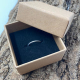 Boîte emballage cadeau pour bague, kraft brun 5 x 5 x 3 cm