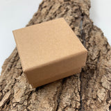 Boîte emballage cadeau pour bague, kraft brun 5 x 5 x 3 cm
