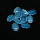 Yeux de Chat Ovale - Cabochon Bleu Ciel (10 pces)