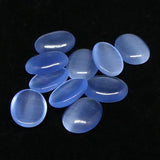 Yeux de Chat Ovale - Cabochon Bleu (10 pces)