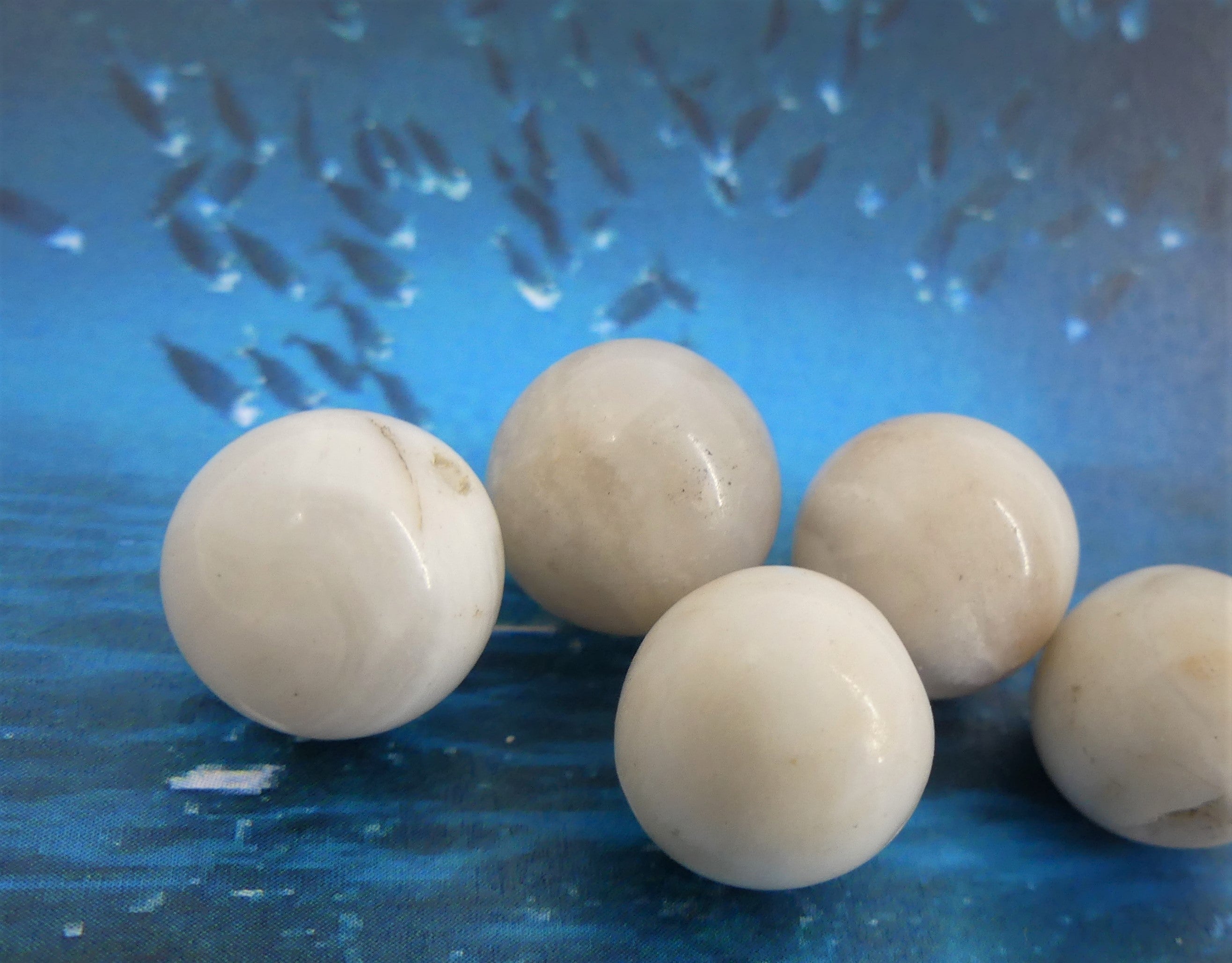 Ronde 12 - Agate naturelle beige (5 pces)