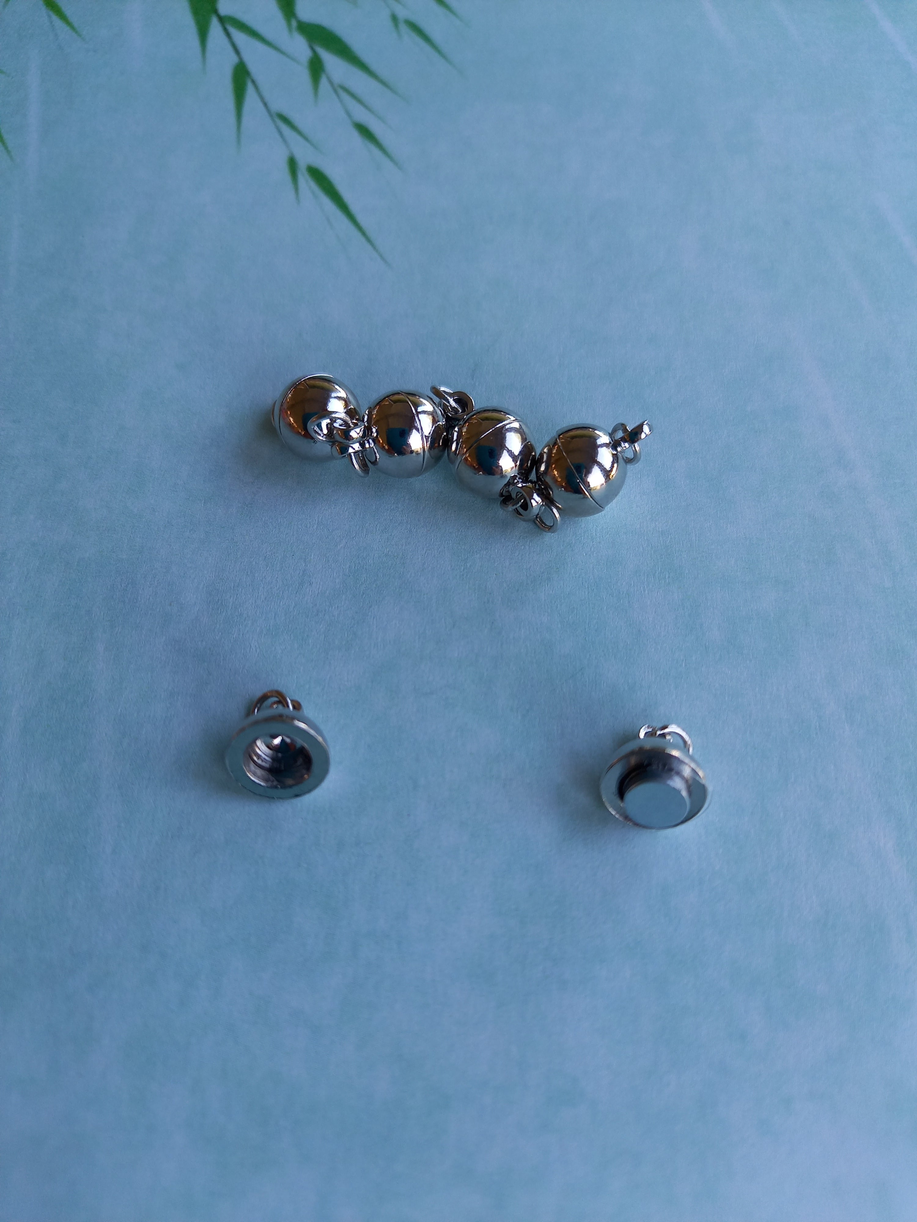 Fermoirs magnétiques en laiton or blanc